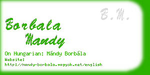 borbala mandy business card